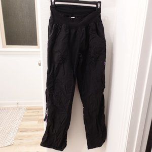 Zumba Fitness Black Convertible Cargo Pants Purple Tassels